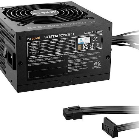 Be Quiet System Power 11 650W Μαύρο Τροφοδοτικό Υπολογιστή Full Wired 80 Plus Bronze