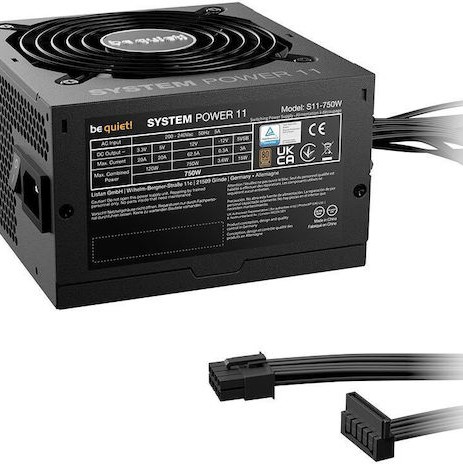 Be Quiet System Power 11 750W Μαύρο Τροφοδοτικό Υπολογιστή Full Wired 80 Plus Bronze