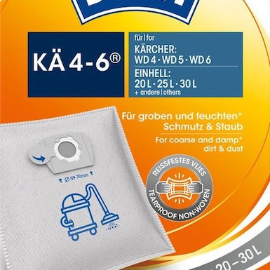 Swirl KAE 4-6 Σακούλες Σκούπας 3τμχ Συμβατή με Σκούπα Einhell