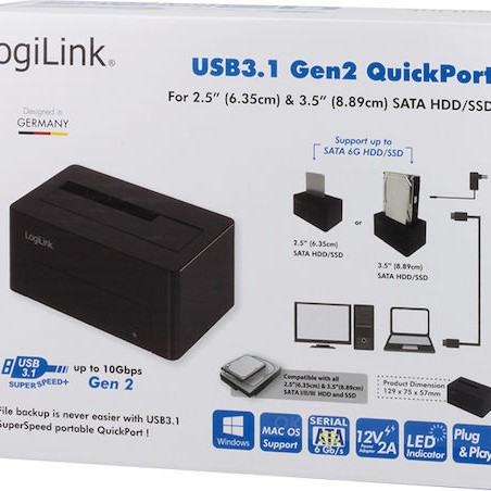 LogiLink QP0027 Docking Station Σκληρών Δίσκων SATA 2.5