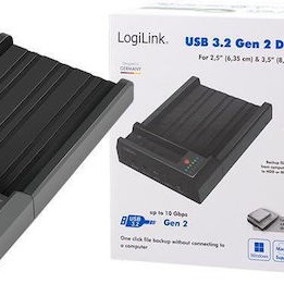 LogiLink Docking Station για 2 Σκληρούς Δίσκους SATA 2.5