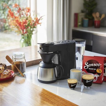 Philips Senseo Switch 3in1 Καφετιέρα για Κάψουλες Senseo Πίεσης 1bar Μαύρη