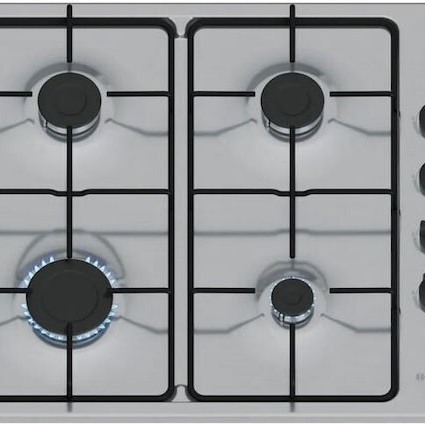 Bosch Serie 2 Εστία Φυσικού Αερίου Αυτόνομη 58x51.8εκ. Ασημί