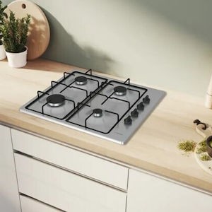 Bosch Serie 2 Εστία Φυσικού Αερίου Αυτόνομη 58x51.8εκ. Ασημί