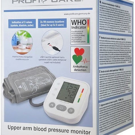 ProfiCare Ψηφιακό Πιεσόμετρο Μπράτσου με ανίχνευση Αρρυθμίας