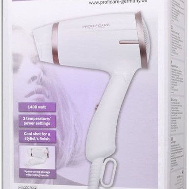 ProfiCare PC-HT3009 White Πιστολάκι Μαλλιών Ταξιδίου 1400W