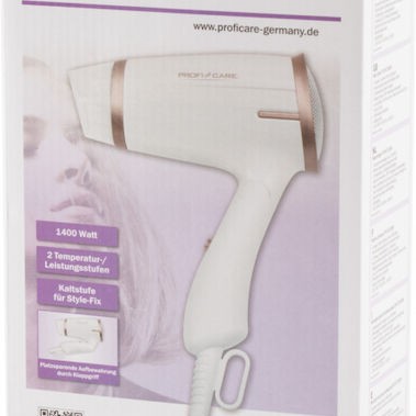 ProfiCare PC-HT3009 White Πιστολάκι Μαλλιών Ταξιδίου 1400W