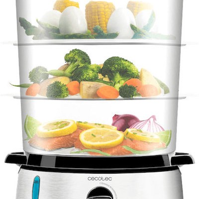 Cecotec Vapovita 3000 Inox Ατμομάγειρας με 3 Επίπεδα Μαγειρέματος 9lt