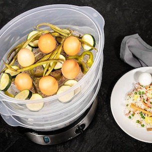 Cecotec Vapovita 3000 Inox Ατμομάγειρας με 3 Επίπεδα Μαγειρέματος 9lt