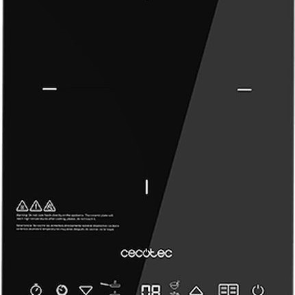 Cecotec Full Crystal Onyx Επιτραπέζια Εστία Επαγωγική Μονή Μαύρη