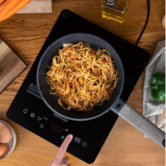 Cecotec Full Crystal Onyx Επιτραπέζια Εστία Επαγωγική Μονή Μαύρη