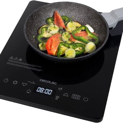 Cecotec Full Crystal Onyx Επιτραπέζια Εστία Επαγωγική Μονή Μαύρη