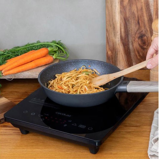 Cecotec Full Crystal Onyx Επιτραπέζια Εστία Επαγωγική Μονή Μαύρη