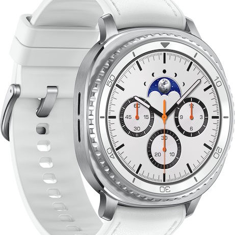 Samsung Galaxy Watch8 Classic Stainless Steel 46mm Αδιάβροχο με Παλμογράφο (Λευκό)