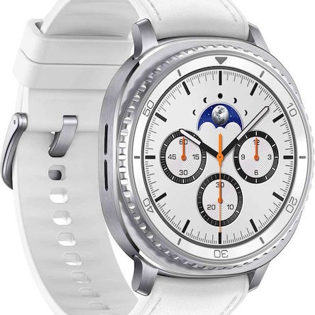 Samsung Galaxy Watch8 Classic LTE Stainless Steel 46mm Αδιάβροχο με eSIM και Παλμογράφο (Λευκό)