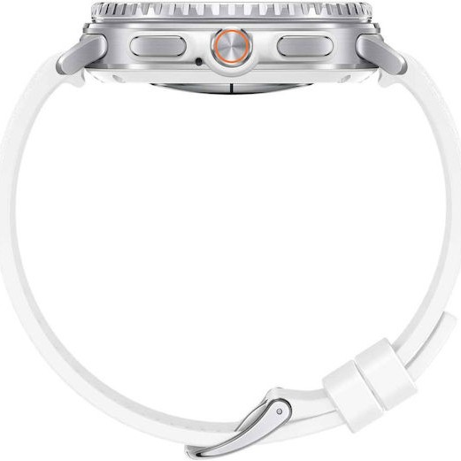 Samsung Galaxy Watch8 Classic LTE Stainless Steel 46mm Αδιάβροχο με eSIM και Παλμογράφο (Λευκό)