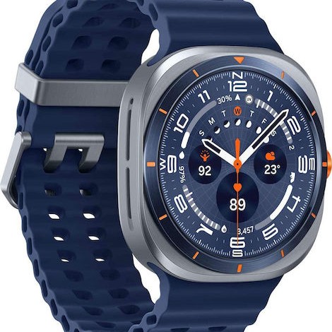 Samsung Galaxy Watch Ultra (2025) Titanium 47mm Αδιάβροχο με eSIM και Παλμογράφο (Μπλε)