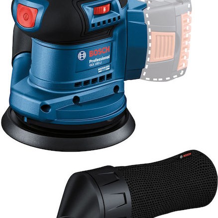 Bosch Grinder GEX 185LI Έκκεντρο Τριβείο 18V Solo με Ρύθμιση Ταχύτητας