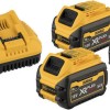 Dewalt Σετ 3 Μπαταριών Εργαλείου Λιθίου 18V Χωρητικότητας 9Ah με Φορτιστή