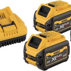 Dewalt Σετ 3 Μπαταριών Εργαλείου Λιθίου 18V Χωρητικότητας 9Ah με Φορτιστή