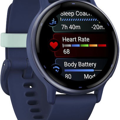 Garmin Vivoactive 5 Aluminium 42mm Αδιάβροχο Smartwatch με Παλμογράφο (Royal Blue)