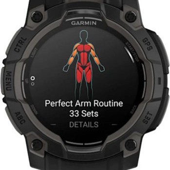Garmin Instinct 3 AMOLED Aluminium 45mm Αδιάβροχο Smartwatch με Παλμογράφο (Black with Black Band)