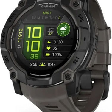 Garmin Instinct 3 AMOLED Aluminium 50mm Αδιάβροχο Smartwatch με Παλμογράφο (Black with Charcoal Band)