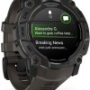 Garmin Instinct 3 AMOLED Aluminium 50mm Αδιάβροχο Smartwatch με Παλμογράφο (Black with Charcoal Band)
