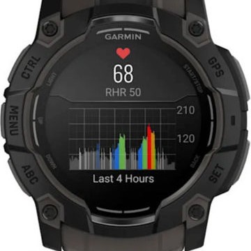 Garmin Instinct 3 AMOLED Aluminium 50mm Αδιάβροχο Smartwatch με Παλμογράφο (Black with Charcoal Band)