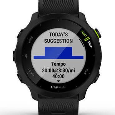 Garmin Forerunner 55 42mm Αδιάβροχο Smartwatch με Παλμογράφο (Black)