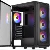 Krux Orona Gaming Midi Tower Κουτί Υπολογιστή με Πλαϊνό Παράθυρο Μαύρο