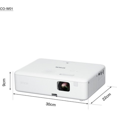 Epson CO-W01 Projector 3LCD HD Απλής Λάμπας με Ενσωματωμένα Ηχεία