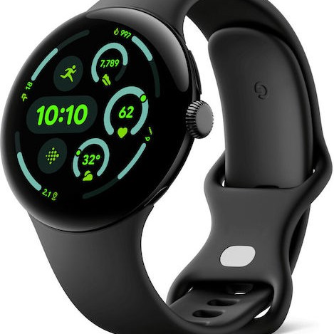 Google Pixel Watch 3 LTE Aluminium 45mm Αδιάβροχο με Παλμογράφο (Obsidian)
