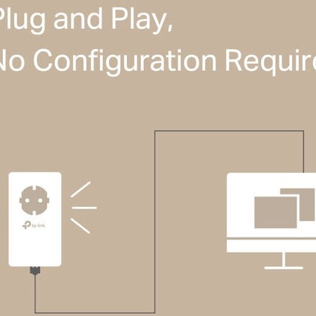 TP-LINK TL-PA7017P KIT v4 Powerline Διπλό για Ενσύρματη Σύνδεση με Passthrough Πρίζα και Θύρα Gigabit Ethernet