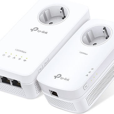 TP-LINK TL-WPA1300P KIT v3 Powerline Διπλό για Ασύρματη Σύνδεση Wi‑Fi 5 με Passthrough Πρίζα και 3 Θύρες Gigabit Ethernet