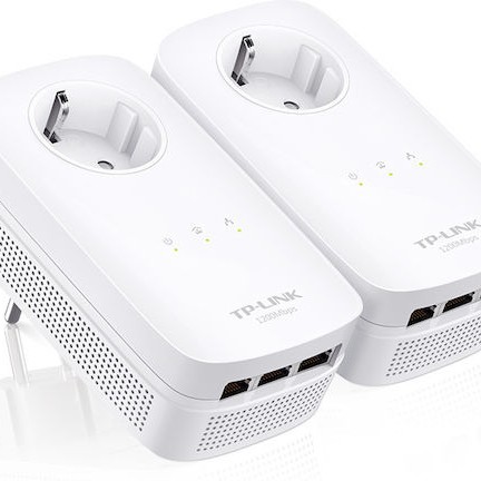 TP-LINK TL-PA8030P KIT v1 Powerline Διπλό για Ενσύρματη Σύνδεση με Passthrough Πρίζα και 3 Θύρες Gigabit Ethernet