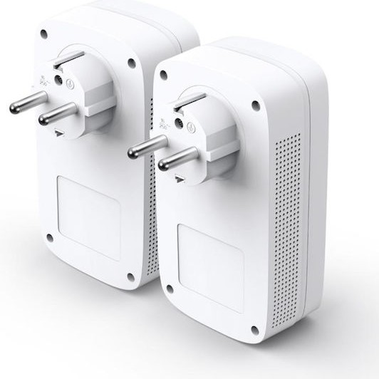 TP-LINK TL-PA8030P KIT v1 Powerline Διπλό για Ενσύρματη Σύνδεση με Passthrough Πρίζα και 3 Θύρες Gigabit Ethernet
