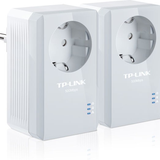 TP-LINK TL-PA4010PKIT v2.3 Powerline Διπλό για Ενσύρματη Σύνδεση με Passthrough Πρίζα και Θύρα Ethernet