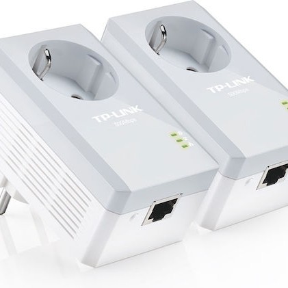 TP-LINK TL-PA4010PKIT v2.3 Powerline Διπλό για Ενσύρματη Σύνδεση με Passthrough Πρίζα και Θύρα Ethernet