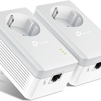 TP-LINK TL-PA4010PKIT v2.3 Powerline Διπλό για Ενσύρματη Σύνδεση με Passthrough Πρίζα και Θύρα Ethernet