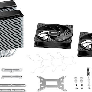 Be Quiet Pure Rock Pro 3 Ψύκτρα Επεξεργαστή Διπλού Ανεμιστήρα για Socket AM4/AM5/1200/115x/1700 Ασημί