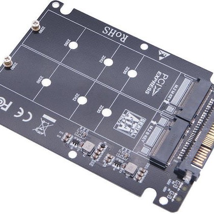 Ngff M.2 Nvme To U.2 2 Ports Adapter Card Dual Ssd To U.2 Sff-8639 Card Adapter