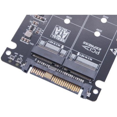 Ngff M.2 Nvme To U.2 2 Ports Adapter Card Dual Ssd To U.2 Sff-8639 Card Adapter