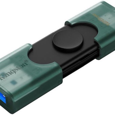 Kingston Datatraveler 128GB USB 3.2 Stick με σύνδεση USB-A & USB-C Πράσινο