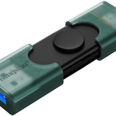Kingston Datatraveler 256GB USB 3.2 Stick με σύνδεση USB-A & USB-C Πράσινο