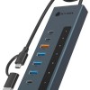 Icy Box Hub 9 Θυρών με σύνδεση USB-A Γκρι