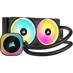 Corsair ICUE Link H100i Υδρόψυξη Επεξεργαστή Διπλού Ανεμιστήρα 120mm για Socket AM4/AM5/1700/1200/115x με RGB Φωτισμό