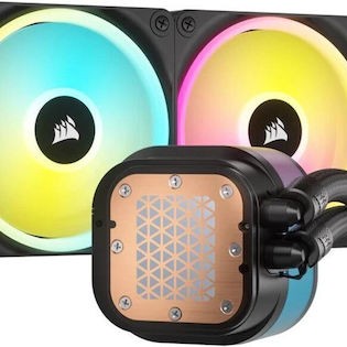 Corsair ICUE Link H100i Υδρόψυξη Επεξεργαστή Διπλού Ανεμιστήρα 120mm για Socket AM4/AM5/1700/1200/115x με RGB Φωτισμό