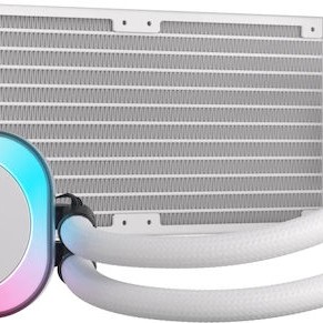Corsair ICUE Link H100i Υδρόψυξη Επεξεργαστή Διπλού Ανεμιστήρα 120mm για Socket AM4/AM5/1700/1200/115x με RGB Φωτισμό Λευκή