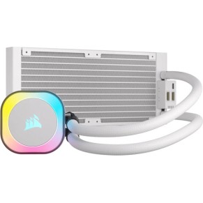 Corsair ICUE Link H100i Υδρόψυξη Επεξεργαστή Διπλού Ανεμιστήρα 120mm για Socket AM4/AM5/1700/1200/115x με RGB Φωτισμό Λευκή